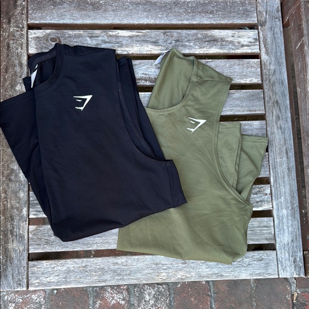 BUNDLE - Two Gymshark Muscle Tanks - Large